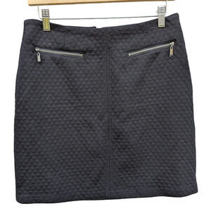 Laundry by Shelli Segal Preppy Quilted Black Mini Pencil Skirt Blair Waldorf 4